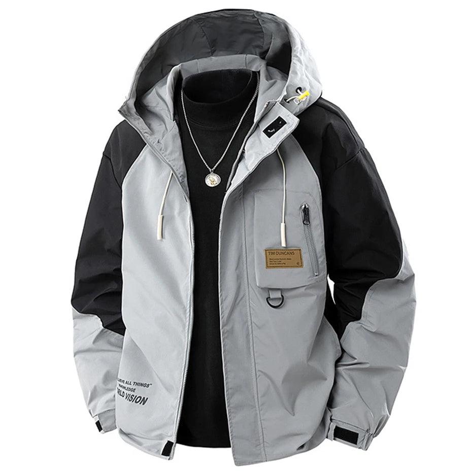 9XL Plus Size Men Jackets Hooded Windbreaker Spring Autumn Loose Casual Jackets for Male Big Size 7XL 8XL Outwear