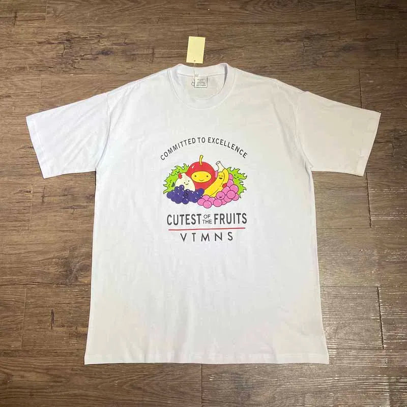 Summer Style Luxury VT Colorful Logo Printed Women Men T shirts tees Oversized Men Casual Cotton T shirt