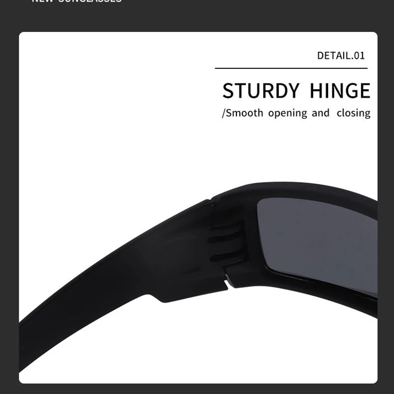 Polarized Sunglasses For Sports Sunglasses Trendy Retro Rectangular Wrap Around Vintage Uv380 Eye Protection Fishing Glasses