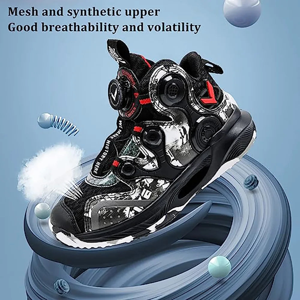 Kids Basketball Shoes Boys Air Cushion Sneakers Non-Slip Comfortable Outdoor Sports Shoes