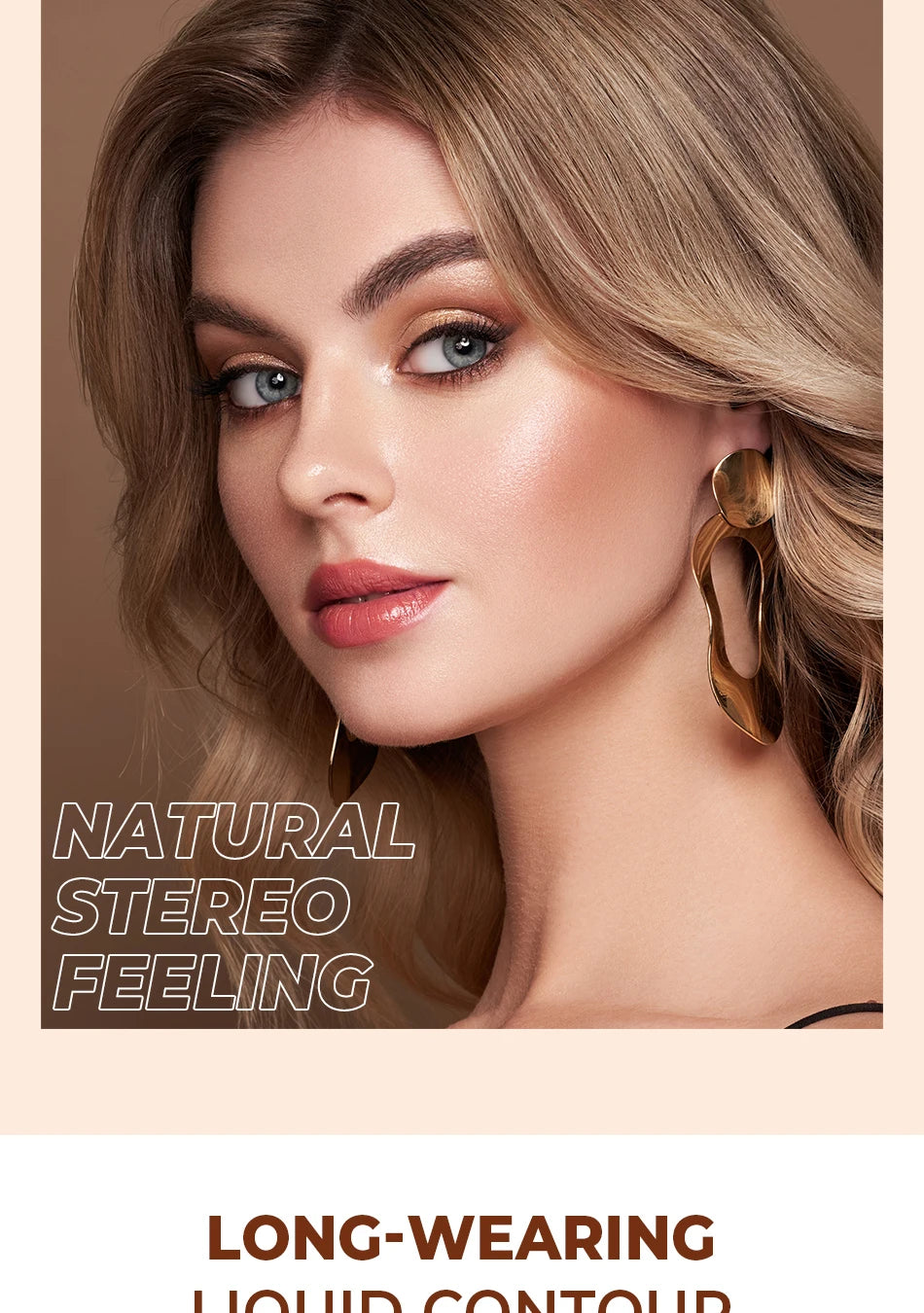 Beauty Glazed Cream Contour with Natural Shadow Effect Long-Lasting Matte Finish Waterproof Foundation Cream for Quick Coverage