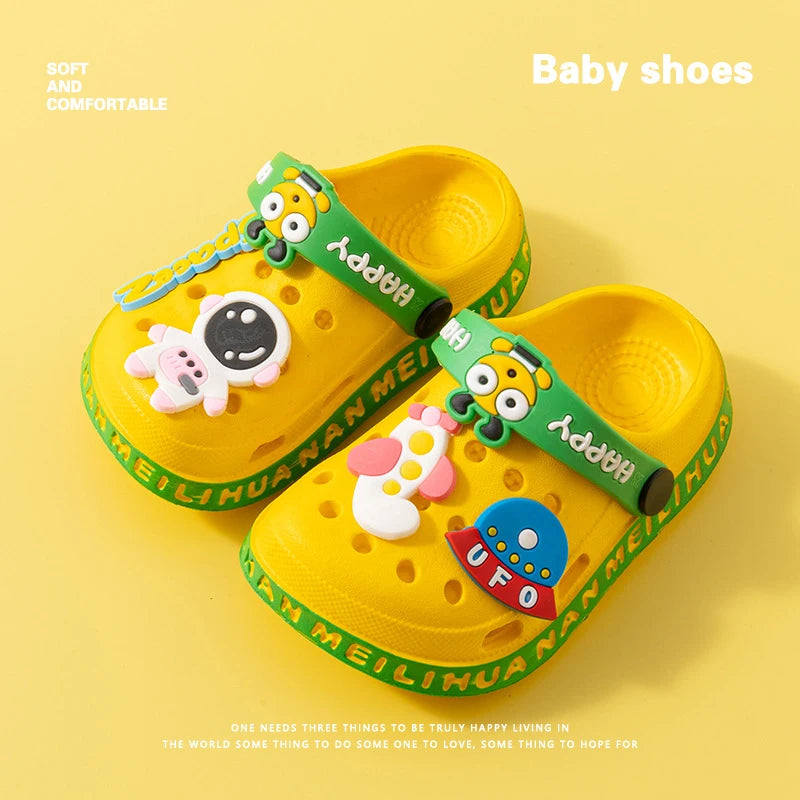 Kids' Sandals Baby & Toddler Slippers for Ages 1-5 Fashionable Breathable Waterproof Hole-Pattern Infant Clogs