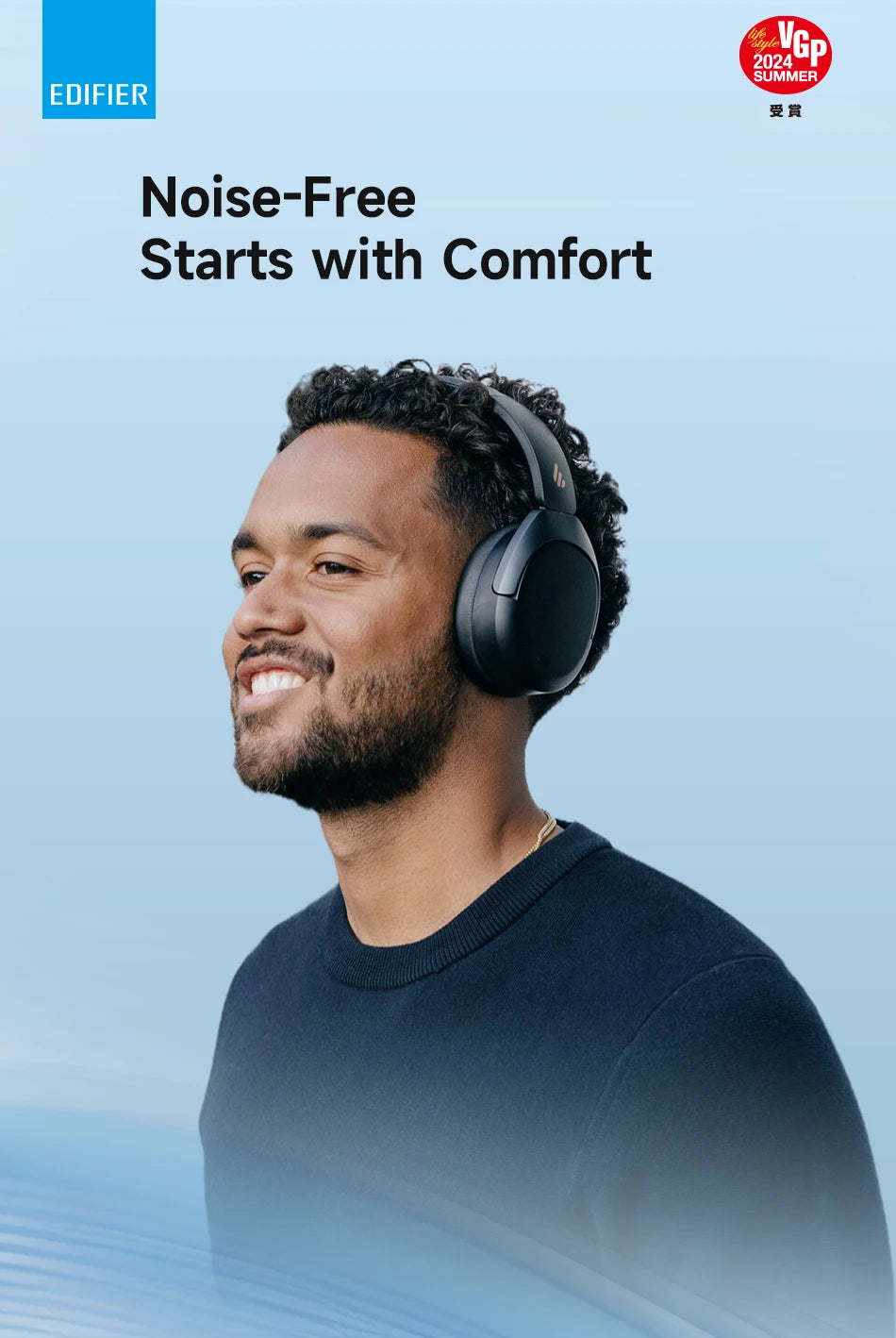 Edifier W830NB Wireless Headphones -45dB Active Noise Cancelling Hi-Res Over-Ear Headset LDAC 94H Battery Life Bluetooth 5.4