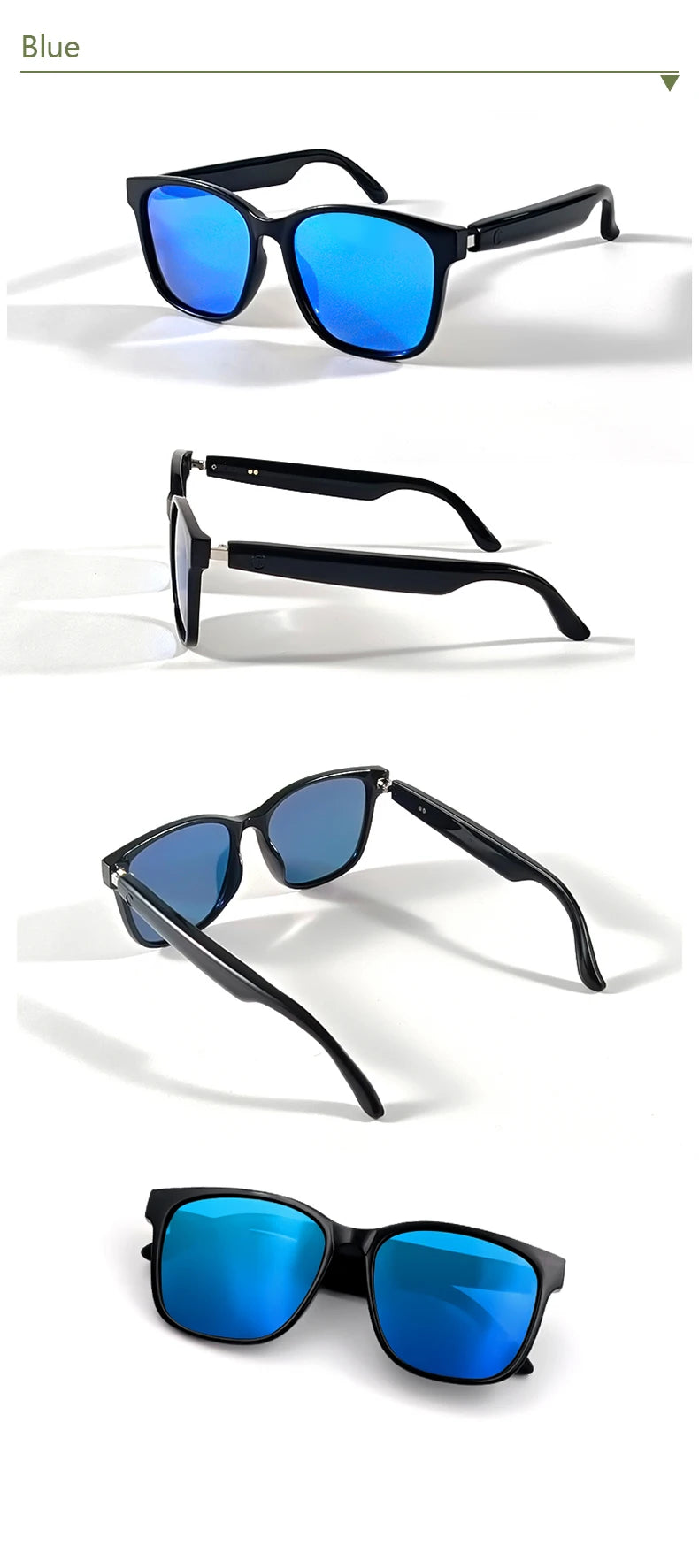 Smart Glasses Anti-blue Light Make Receive Calls Music Calling Noise Reduction UV400 Protection BT TWS Glasses Sports Women Gift