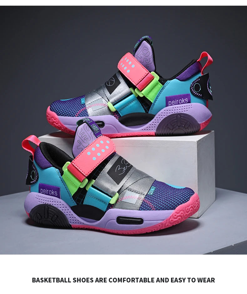 2025 New Children's Basketball Shoes For Boys Girls Non-slip Kids Sport Shoes Lightweight Outdoor Sneakers Trainers Footwear