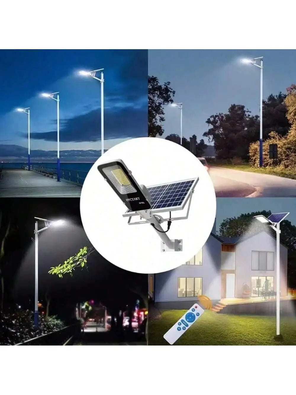 Super Bright Solar Street Light Outdoor-Heavy Duty Metal Waterproof IP65 Park Garden Garage Playground Commercial Lighting