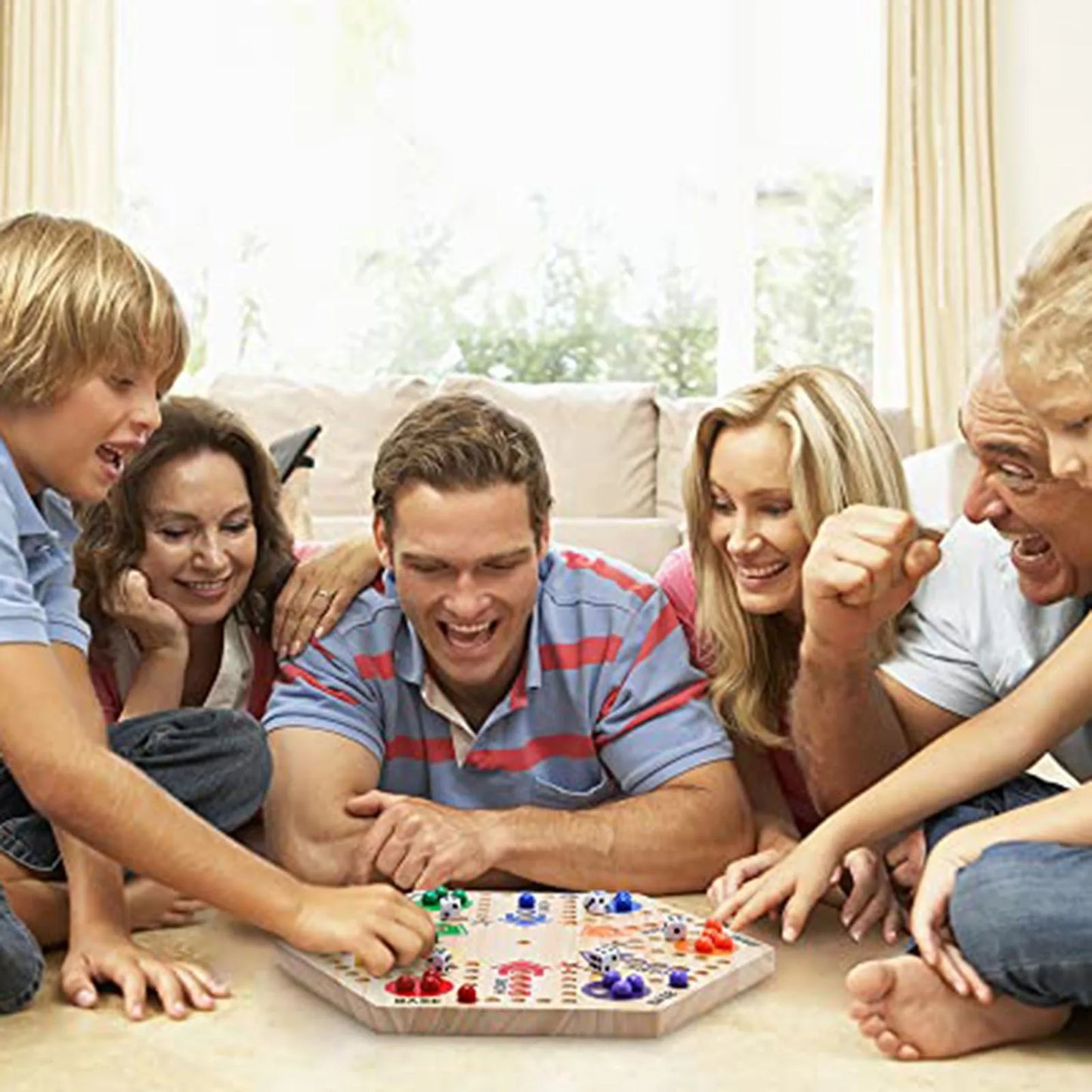 Wooden Board Game Toys 4-6 People Interactive Entertainment Toys Double-Sided Painted Toys Christmas Halloween Gifts For Kids