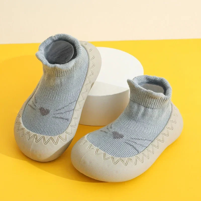 Baby Shoes Kids Soft Rubber Sole First Walkers Children Sock Shoes Non-slip Floor Socks Toddler Sock Shoes 0-4Y Boy Girl Booties