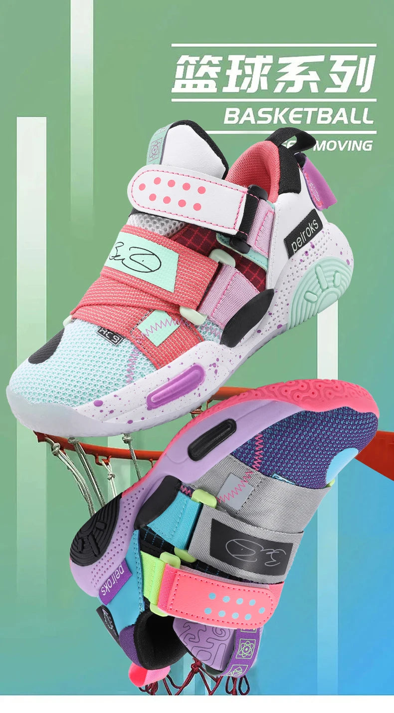 2026 New Children's Basketball Shoes For Boys Girls Non-slip Kids Sport Shoes Lightweight Outdoor Sneakers Trainers Footwear