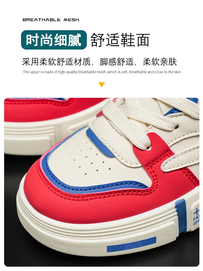 Children High Top Shoes Boys Sneaker Daily Walking Luxury Design Printed 6 To 12 Years Youth Boys Sports Shoes