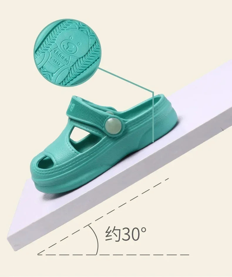 New Children Summer Hole Shoes Baby Nice Anti-slip Soft Floor Boys Girls Beach Sandals Slippers 1-6 Years Kids