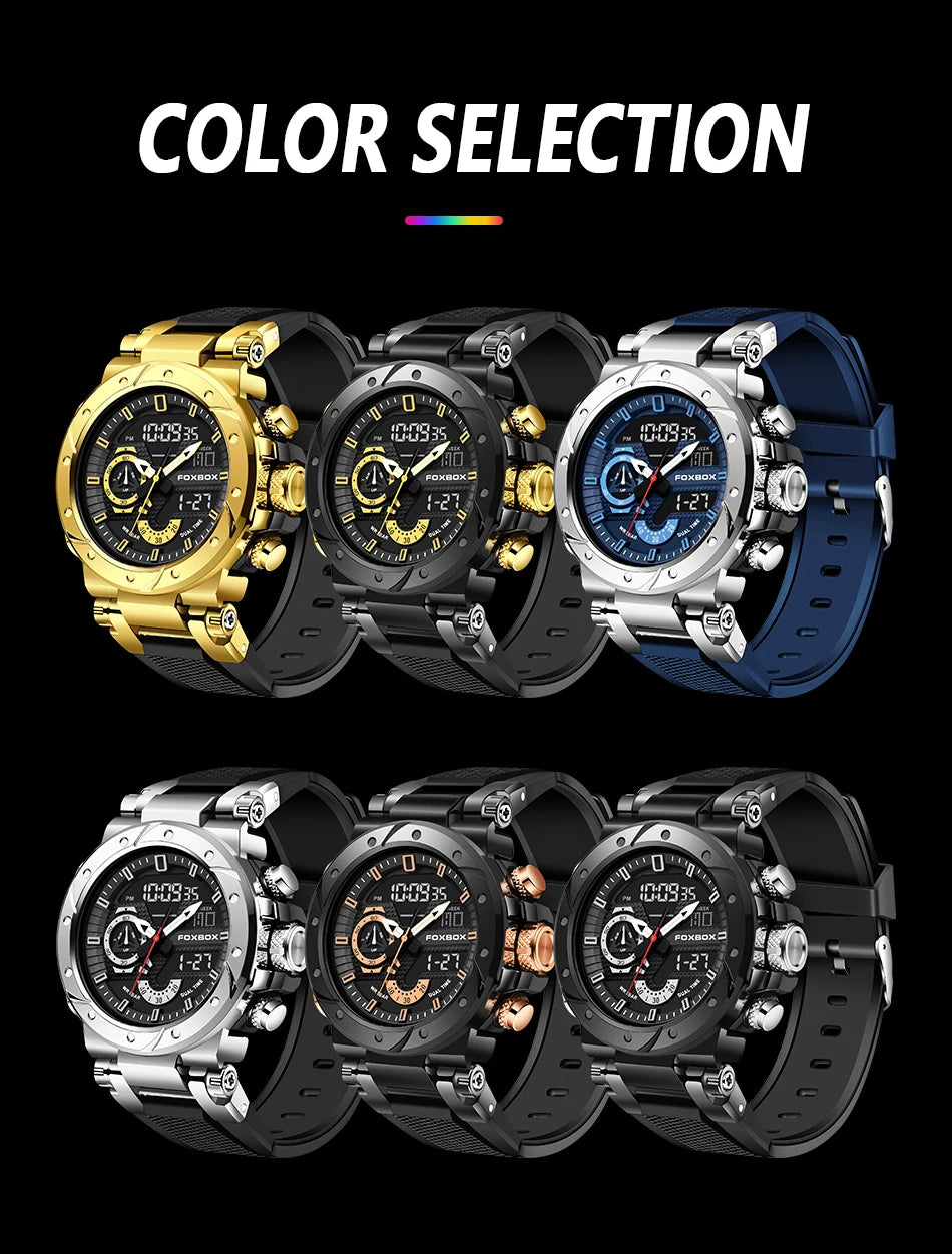 LIGE Top Brand Men Digital Watch Military Watches Fashion Sports Waterproof Dual Display Quartz Wristwatches Relogio Masculino