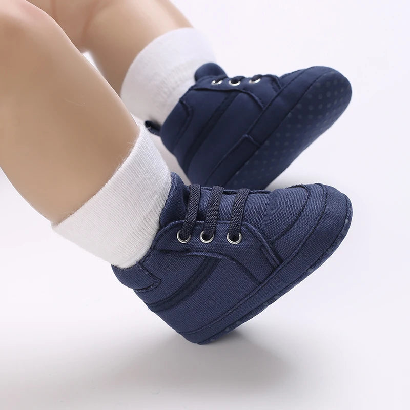 Baby Shoes Boys Girls High Top Casual Soft Sole Newborn Toddler Sports 0-18 Months