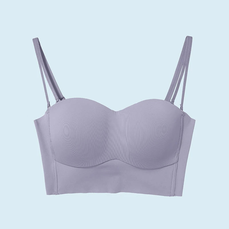 Women's Bra Is Comfortable Without Underwire  with A Concentrated Chest and A Beautiful Back It Is A 1/2 Cup Thin Lingerie