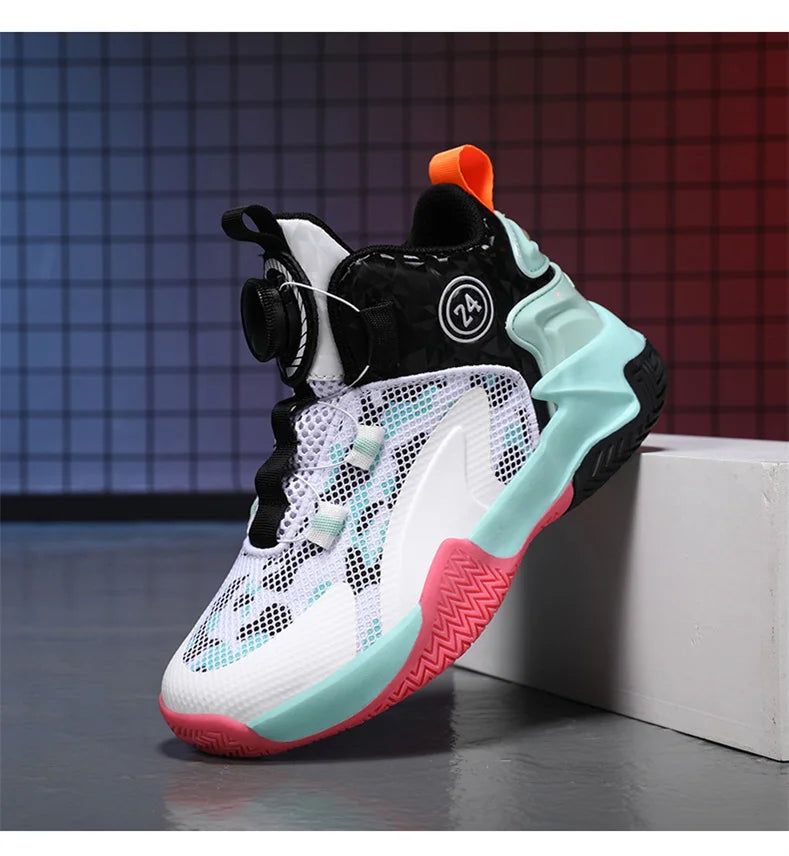 Kids Basketball Shoes Boys Sneakers Non-slip Child Trainer Basket Shoes Outdoor Children Sport Shoes