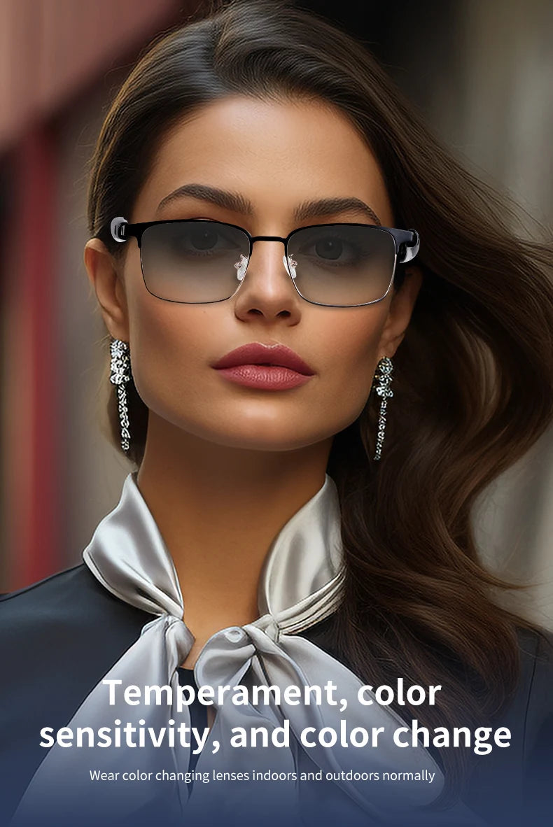 GS06 Upgrade Smart Glasses With Camera Video Recording AI Photo Recognition Bluetooth Call Translation Voice Assistant Glasses