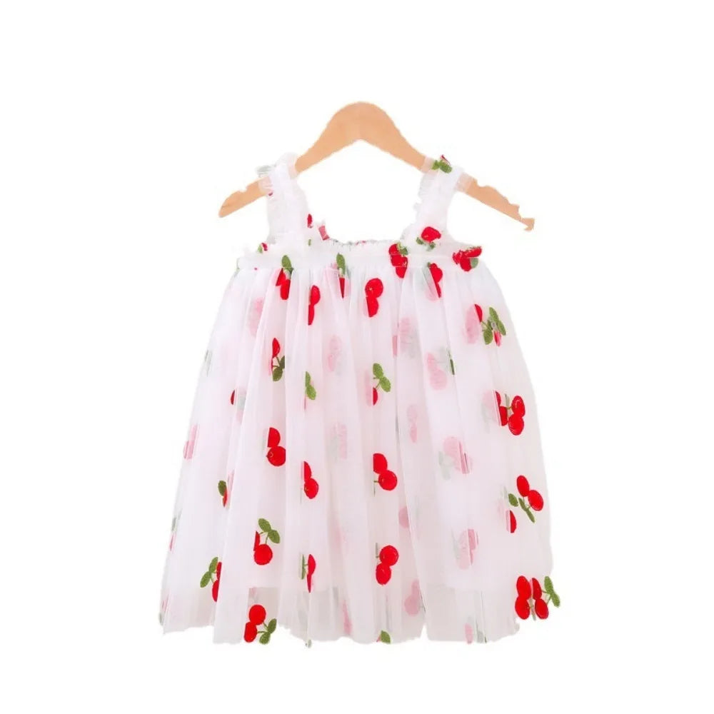 Flower Girls Dresses Children's Clothing Kids Clothes Summer Fairy Party Stage Show Dance Wear Cosplay Costumes Sling Casual