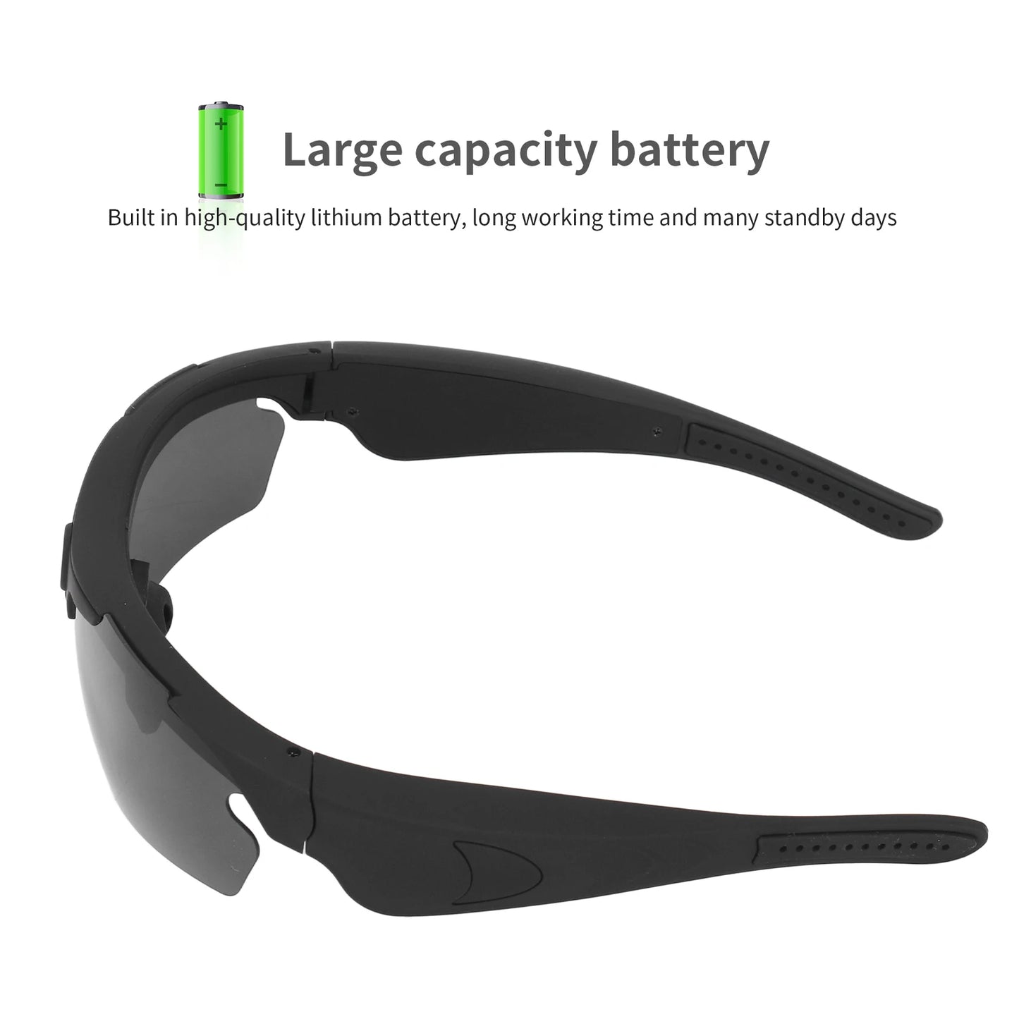 Camera Glasses Video Sunglasses 1080P Full HD Video Recording Shooting Camera Glasses for Cycling Driving Hiking Fishing Hunting