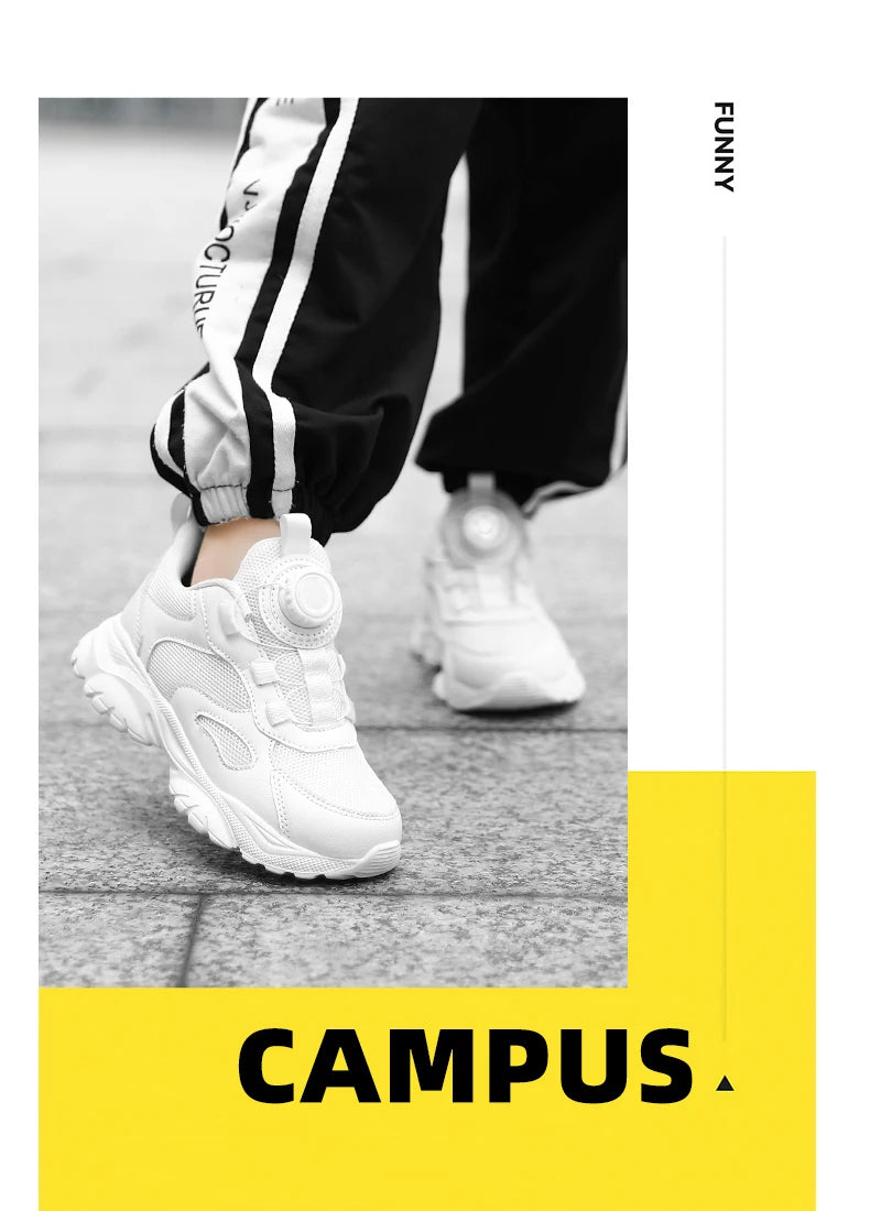 Kids Shoes Boy Casual Sneakers Platform Comfortable Black White Child School Sports Tenis Boy Shoes Children's Basketball Shoes