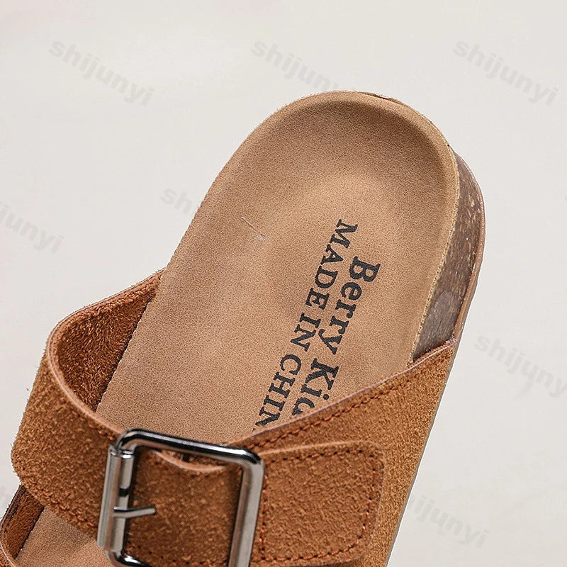Children Sandals 2025 Girls Boys Summer New Fashion Korean Soft Sole Anti-slippery Versatile Kids Slippers Open-toe Beach Shoes