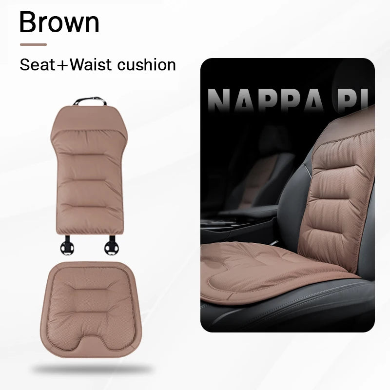 Universal Car Seat Cover Leather Cars Seat Waist Cushion Covers Four Season Auto Interior Seats  Protection Pad Car Accessorie
