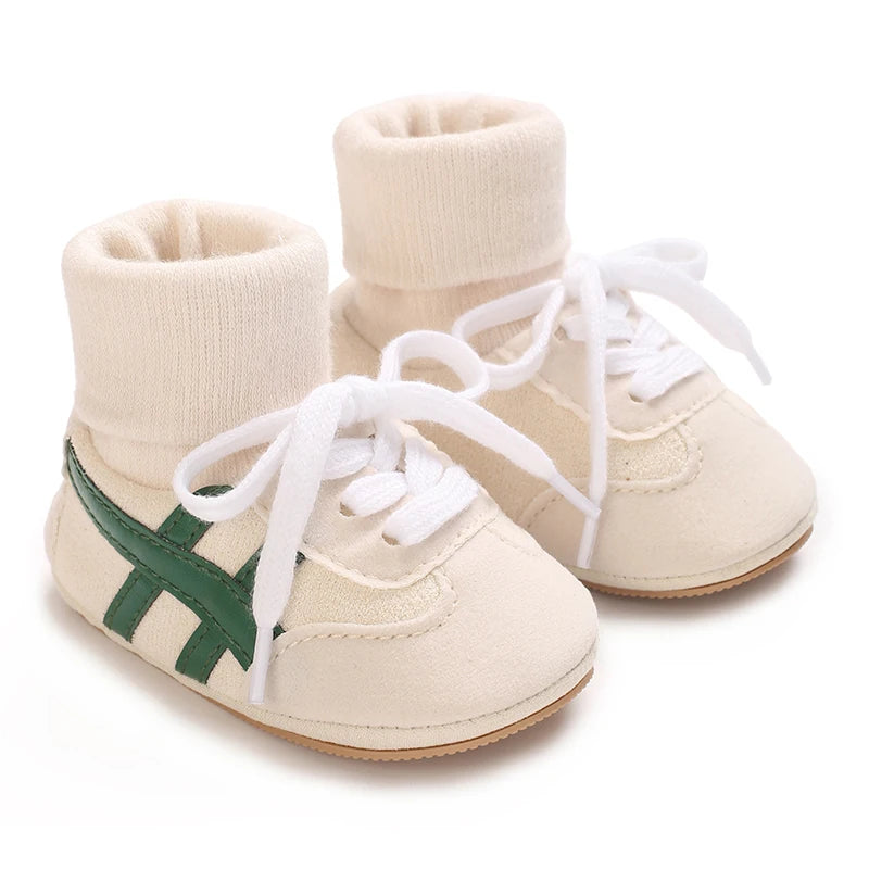 Spring and Autumn Baby Shoes for Boys and Girls 0-1 Years Old Shoes and Socks Do Not Drop Soft Bottom Anti Slip Sneakers 6-12M