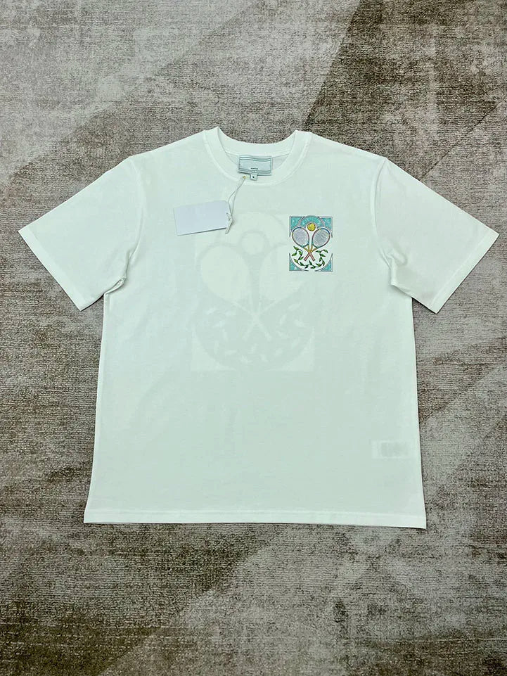 2025 High Quality  Casinoblank Paris Tennis Equipment Print Women Men T shirts Oversized Men Casual Cotton Summer T shirt tees