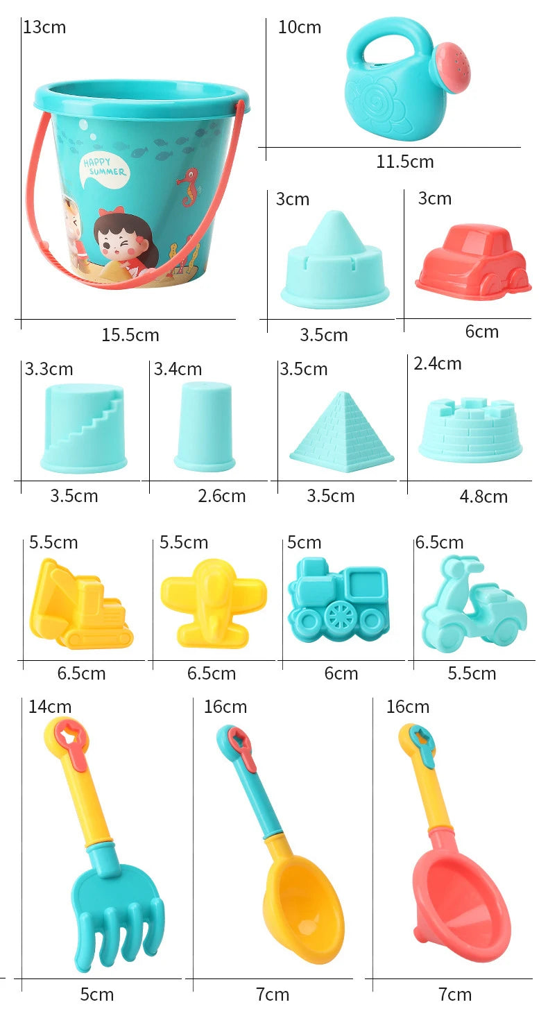 Beach Toys for Kids Sand Set Sand Bucket Beach Shovel Toys for Toddlers Summer Beach Game Children Toys Water Play Tools