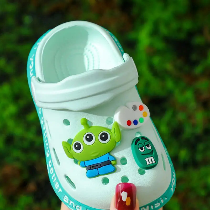 Summer Children Sandals Baby Boy Girl Cartoon Toy Story Buzz Lightyear Print Kids Slipper Indoor Non-slip Soft Beach Shoes 18-29