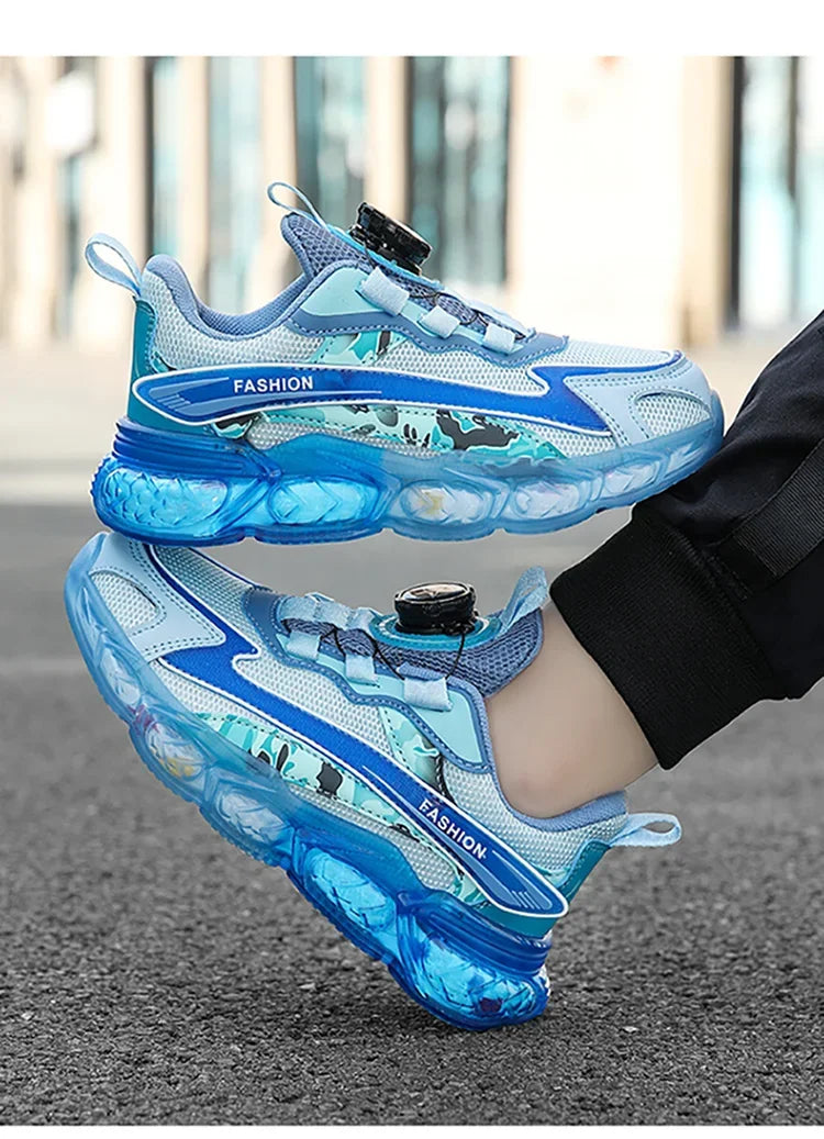 New Summer Children Sneakers Breathable 5-16Years Boys' Running Shoes New Swivel Buckle Kids Sport Shoes Outdoor Casual Trainers