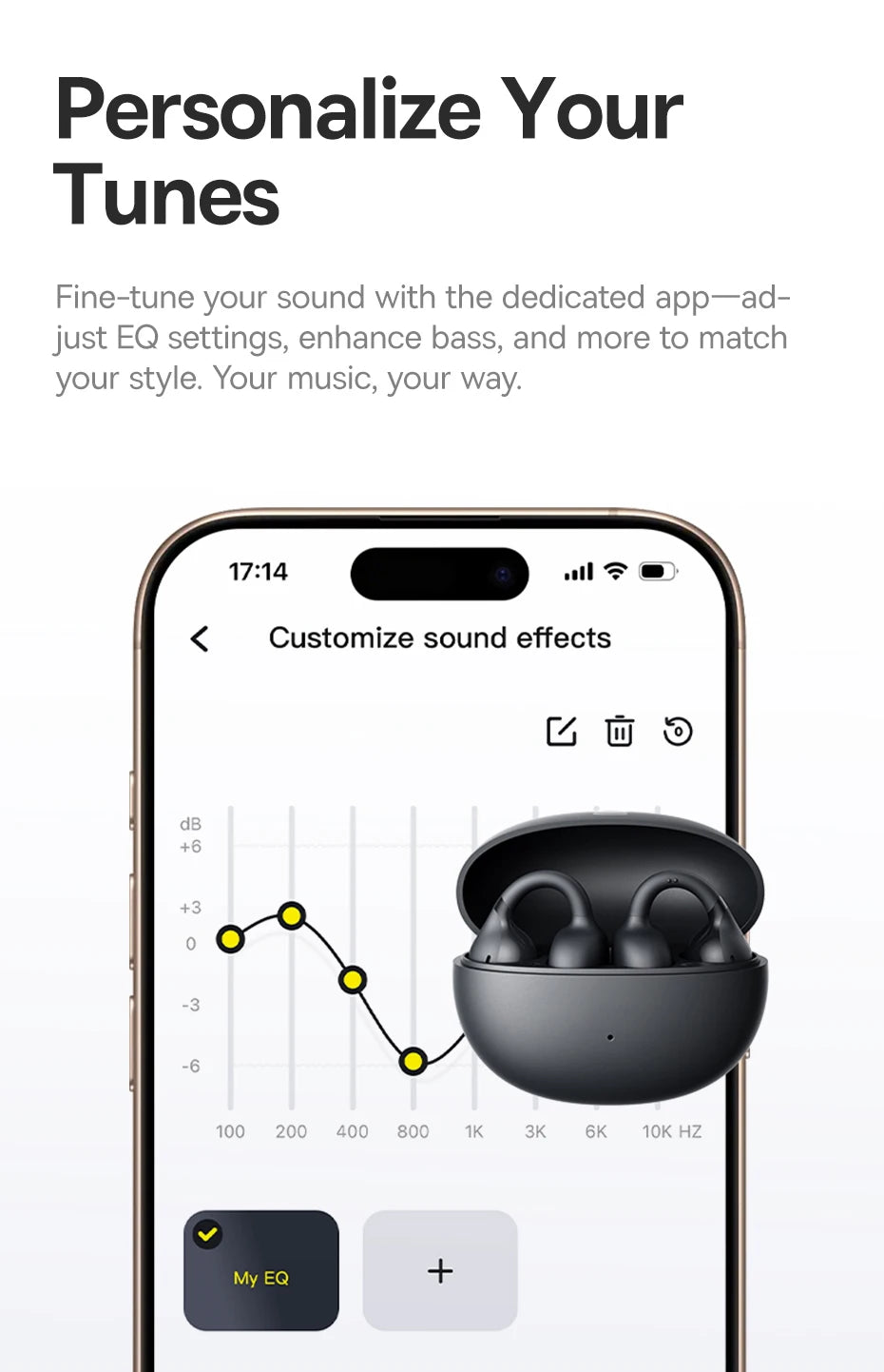 Baseus BC1 Earphones OWS Ear Clip Wireless Bluetooth 6.0 Headphones 4 Mic Call Noise Reduction Earbuds Low Latency Gamer Headset