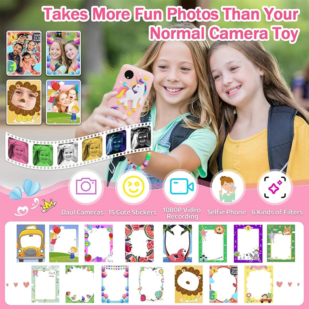 kids Smart Phone Toys MP3 Music Player Puzzle Games Baby Learning Toys for 3-8 years Old Girls Boys Best Birthday Chritmas Gifts