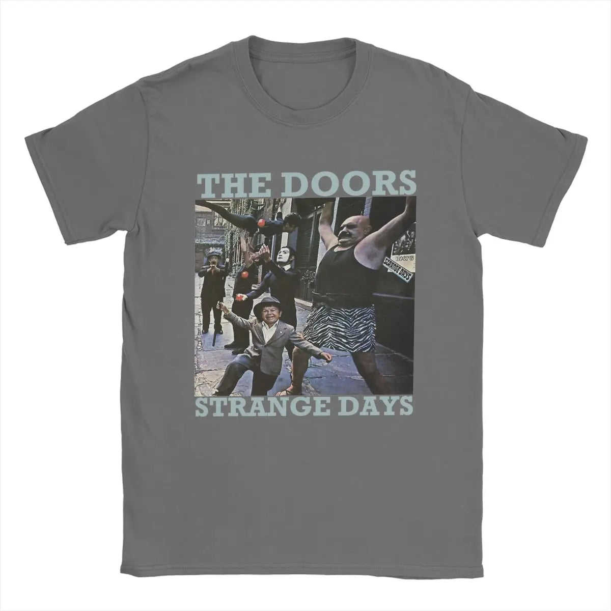 THE Doors Strange Days Men T Shirts Vintage Tee Shirt Short Sleeve Round Collar T-Shirt Cotton New Arrival Clothing