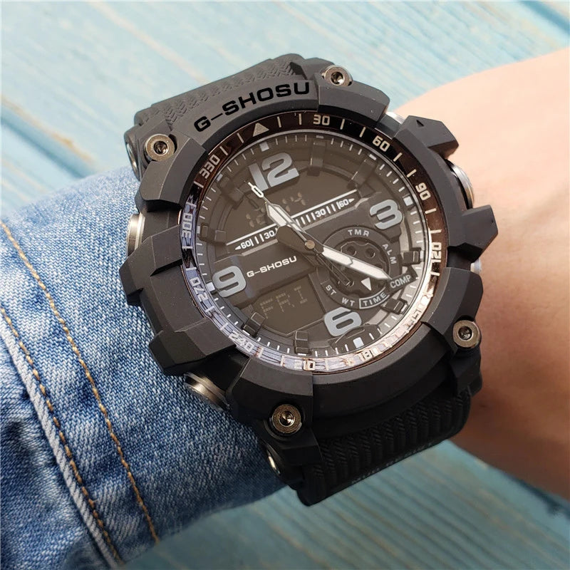 Sports Full Function Men's and Women's Universal Watch World Time LED Automatic Hand Lifting Light Waterproof Oak Series