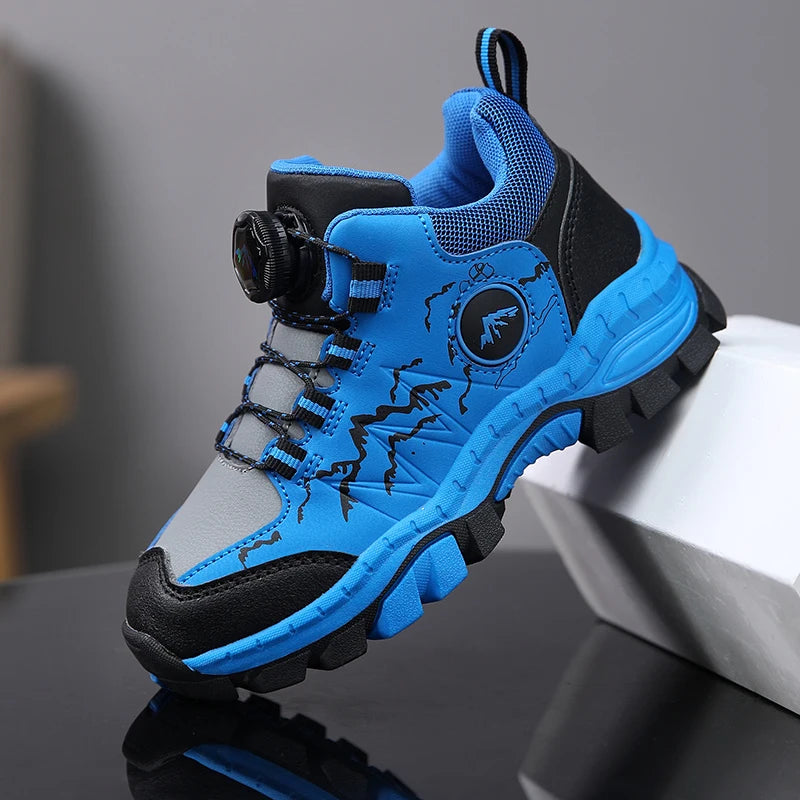New Autumn Winter Hiking Shoes for Kids Non-Slip Outdoor Shoes Children Warm Mountaineering Trekking Climbing Sports Shoes Boys