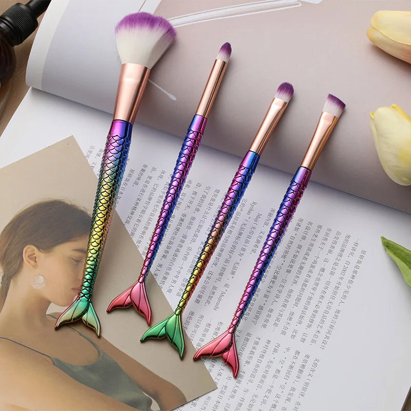Four-piece Suit Mermaid Makeup Brush