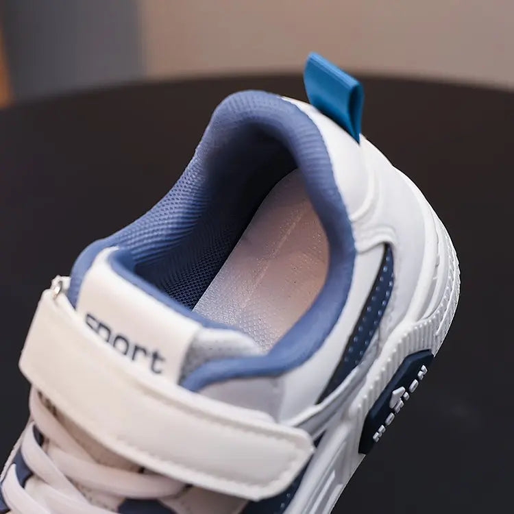 Tenis Sneakers Kids Spring/Autumn New Boys Girls Sports Shoes Casual Board Shoes Leather Soft Soled Children Small White Shoes