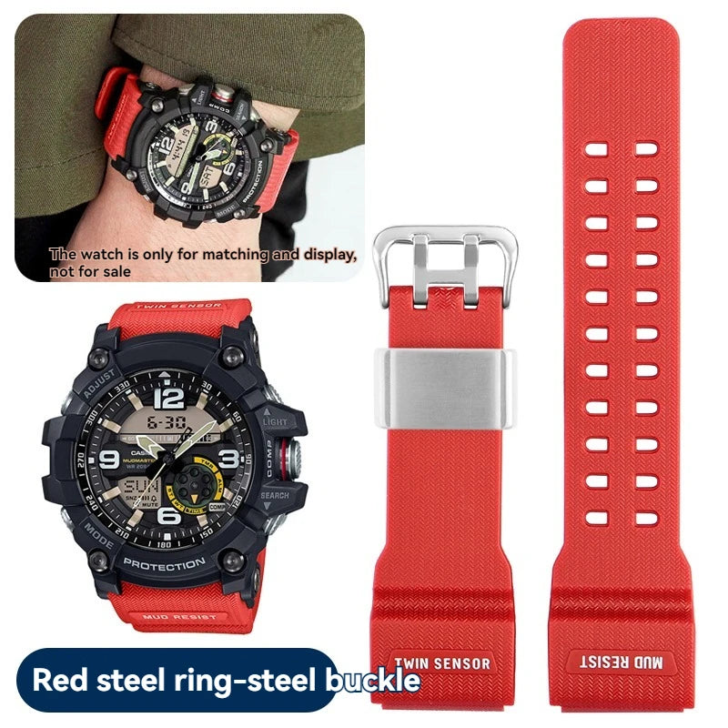 Resin Band for Casio G-SHOCK GG-1000/GWG-100/GSG-100 Mudmaster, Shockproof Watch Strap Replacement Outdoor Sports Accessories