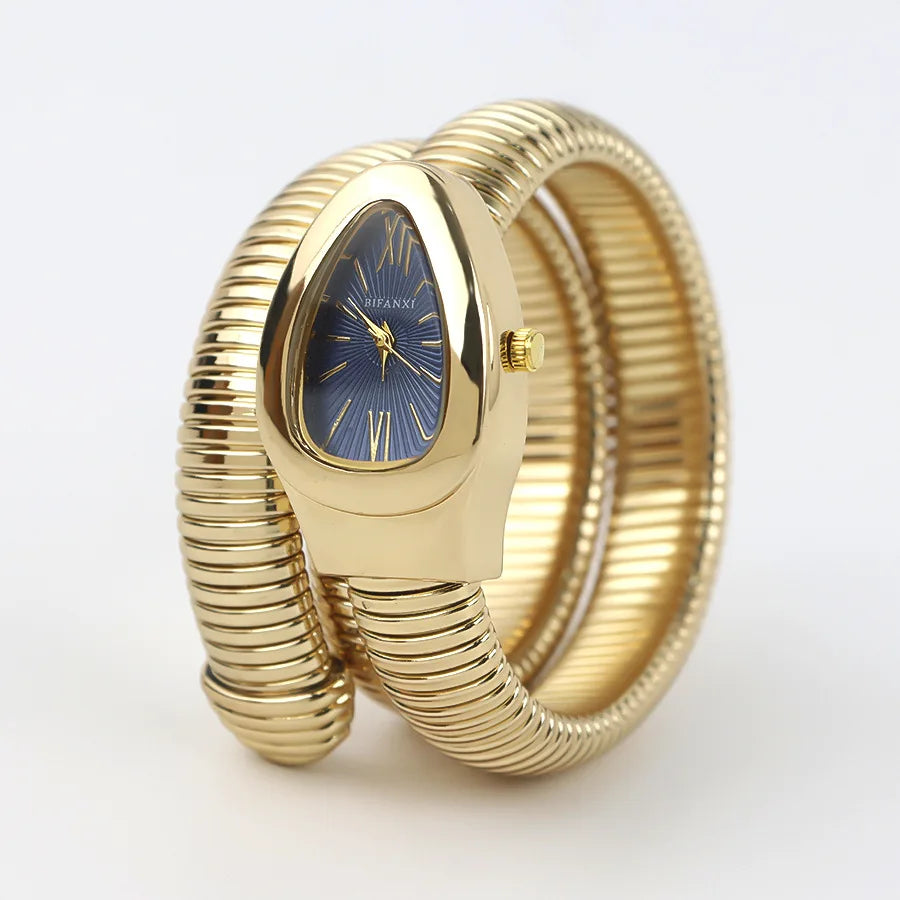 Unique Quartz Watches Women's Snake Gold Hot Sell Simple Classic Style Watch For Women Bling Luxury Ladies Watch Clock Relogio
