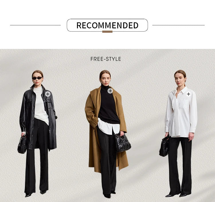 Amii Minimalist Women Pants 2025 Winter New Commuting Versatile Woman Clothes Casual Solid Color Straight Trousers 12544139