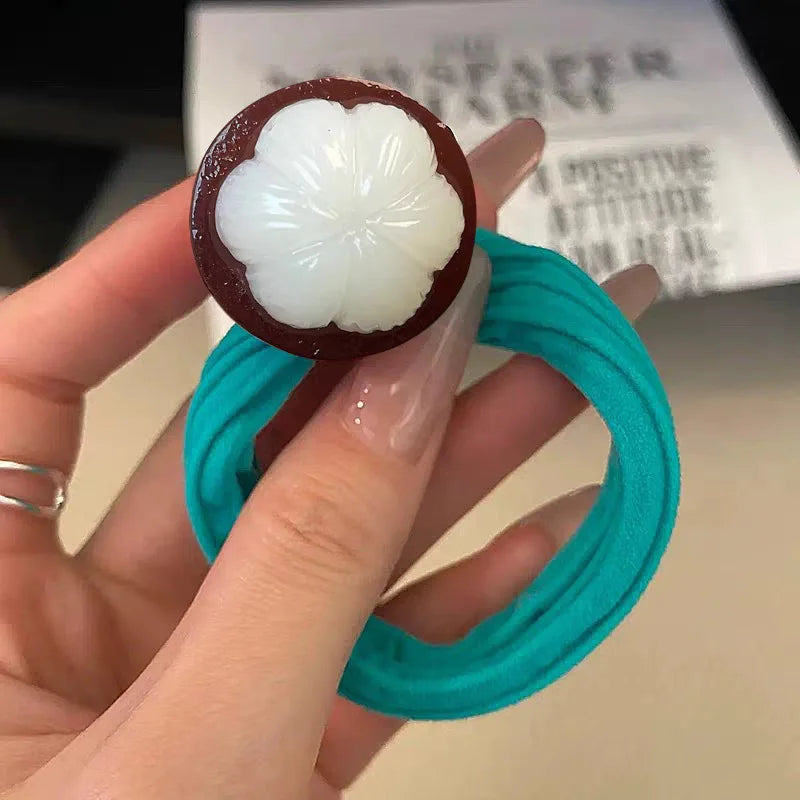 Hair Tie Fruit Hair Rope Ponytail Holder Cute Hair Ring Rubber Band Korean Style Hair Accessories Colorful Hair Scrunchies Kids