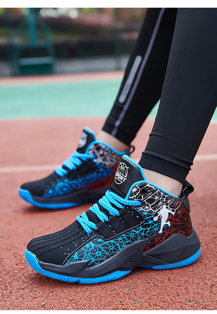 2025 Kids Sneakers Boys Basketball Shoes Children's Casual Shoes Outdoor Training Running Sneakers Child Non-slip Comfortable 8