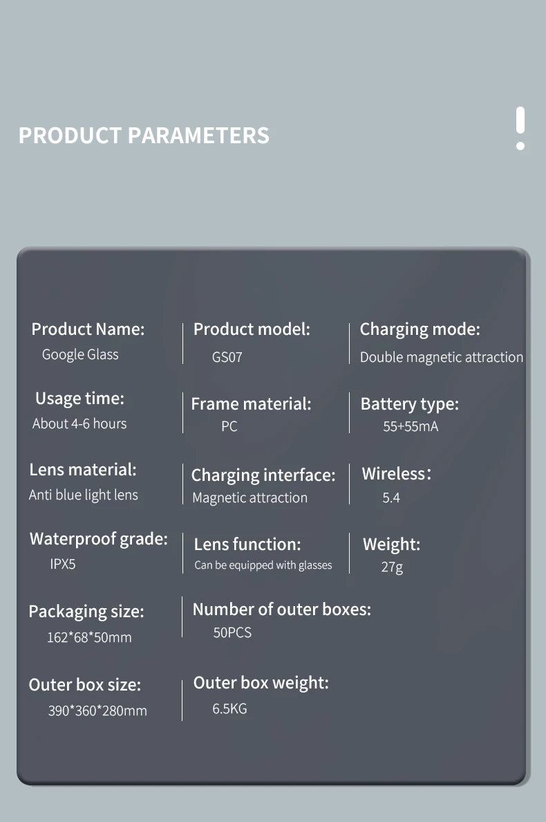 GS07Upgrade Smart Glasses With Camera Video Recording AI Photo Recognition Bluetooth Call Translation Voice Assistant Glasses