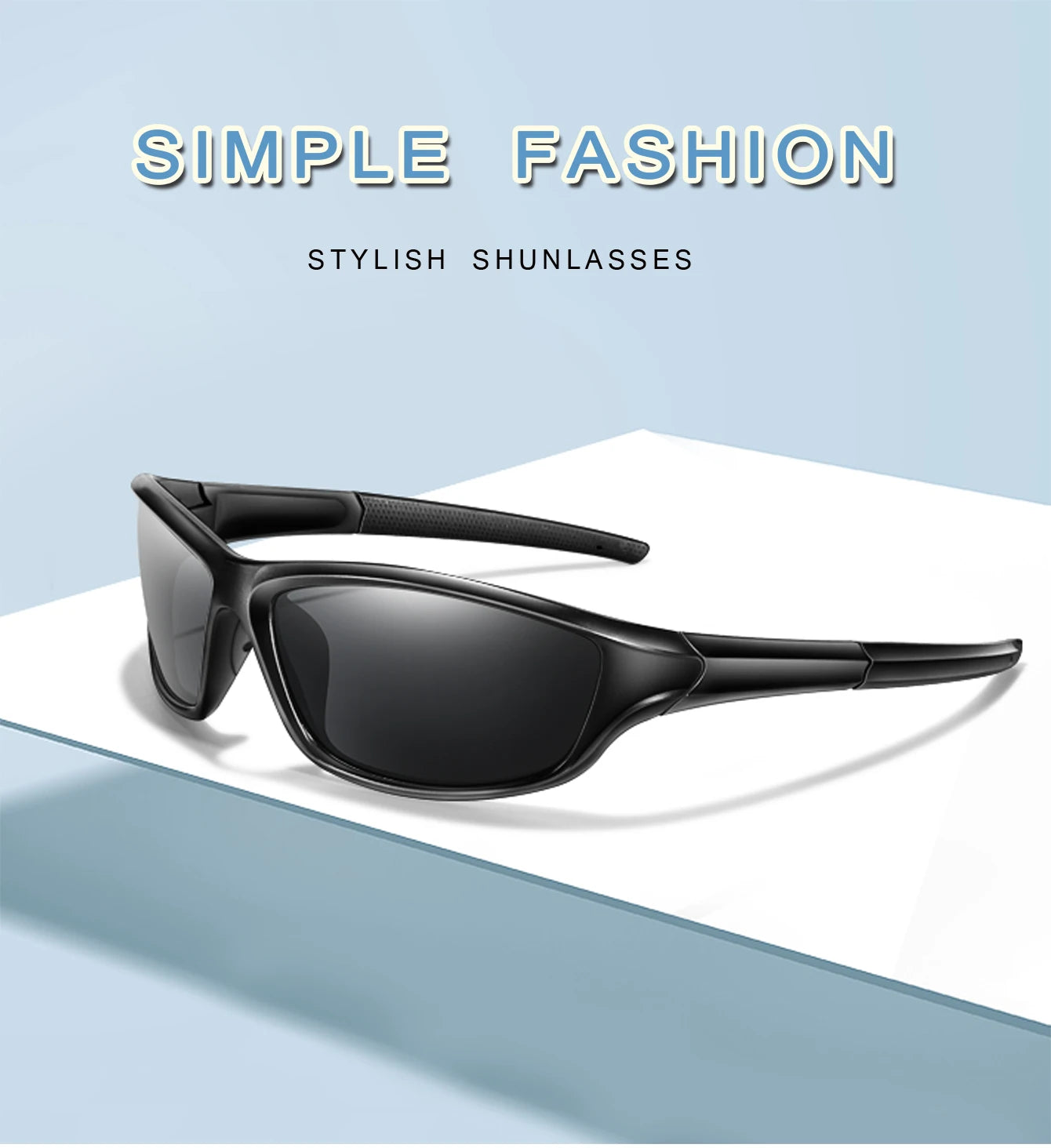 Men and Women Polarized Fishing Sunglasses Outdoor Sports Cycling Driving Hiking Eyewear Camping Travel Transparent Frame UV400