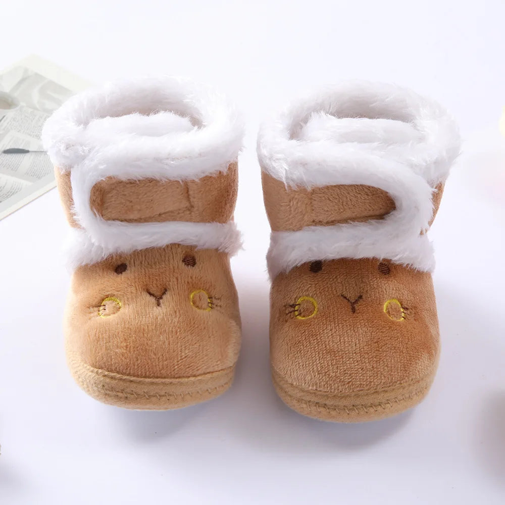 Cute Toddler Baby Shoes for Girls Boys 0-18Month First Walkers Winter Thick Warm Infant Baby Shoes Newborn Baby Girl Boy Shoes