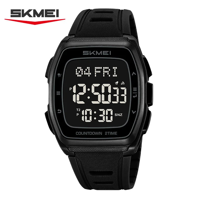 SKMEI 2441 LED Display Electronic Mens Wristwatches Waterproof Countdown Sport Watch for Men Military Digital Clock Reloj Hombre