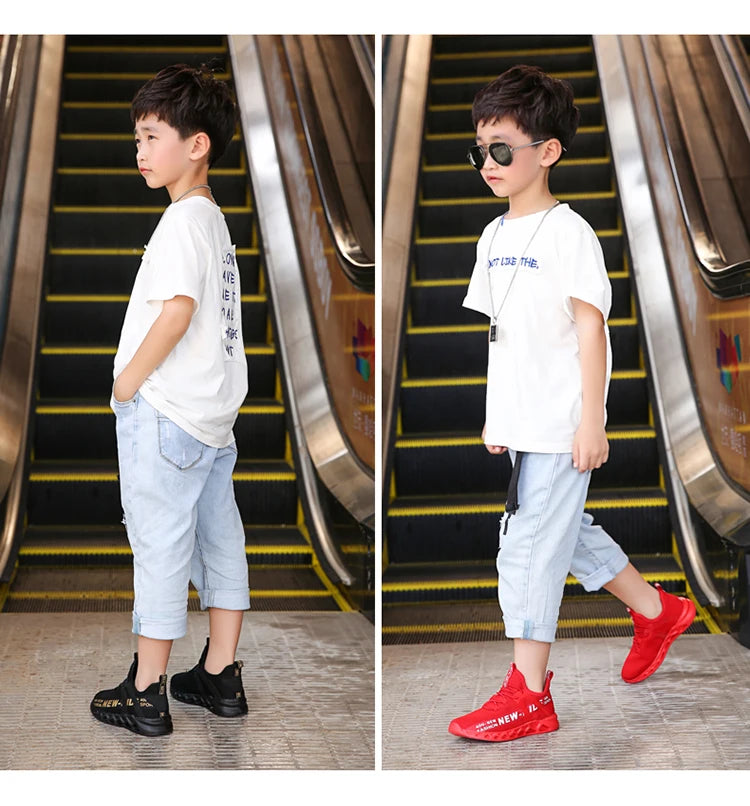 Kids Sports Shoes Boys Children Athletic Sneakers Mesh Lightweight Running Basketball Tennis School Outdoor Casual Shoes ﻿