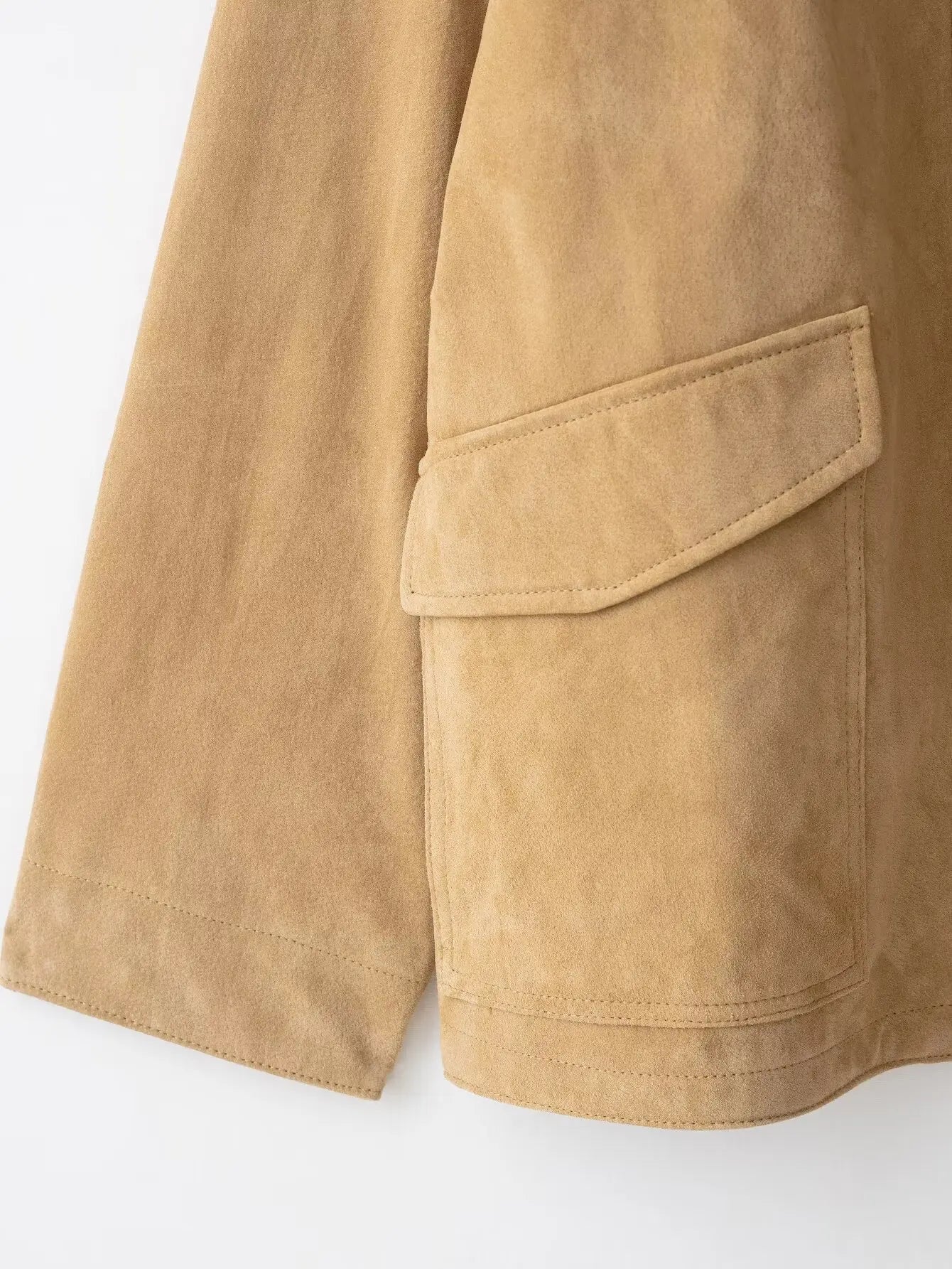 HH Woman's Fashion Jackets Solid Turn-Down Collar Long-Sleeved Pockets Single-Breasted Female Autumn Casual Loose Coats