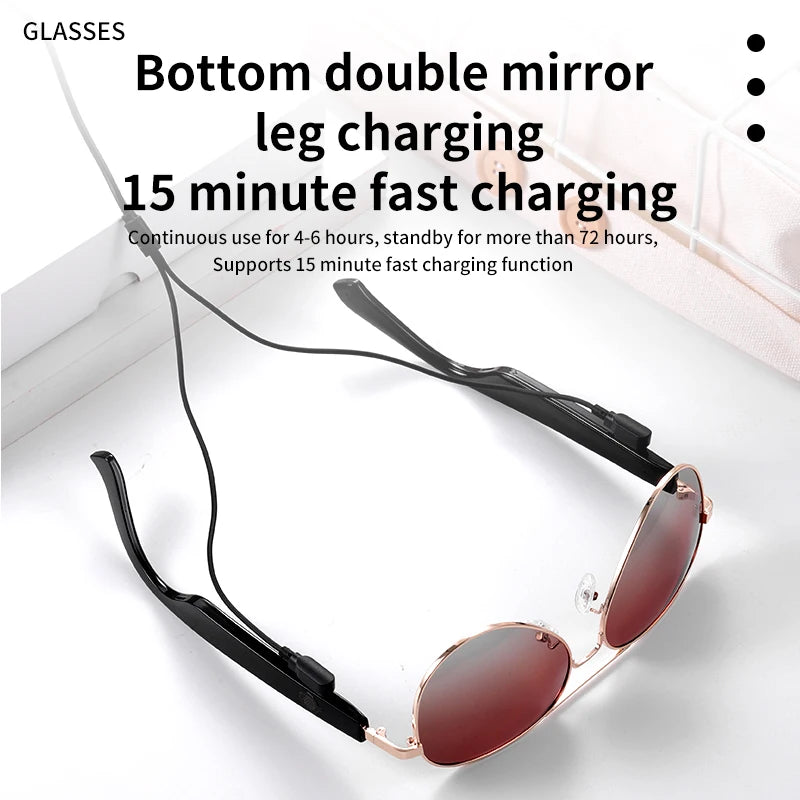 Smart Sunglasses Bluetooth glasses,Wireless HD UV Protective Lens Eyewear Waterproof Speaker,listen to songs, talk sunglasses