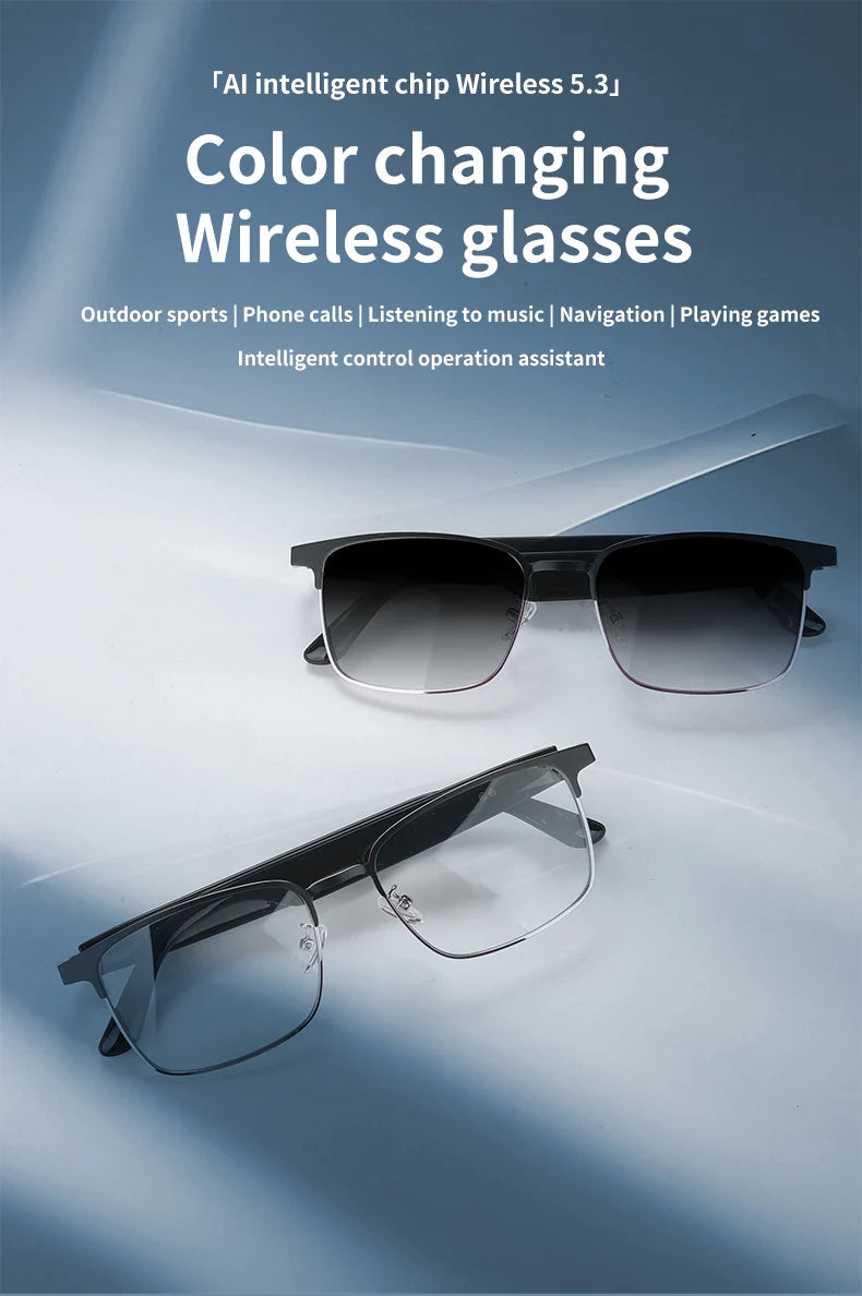 GS06 Upgrade Smart Glasses With Camera Video Recording AI Photo Recognition Bluetooth Call Translation Voice Assistant Glasses